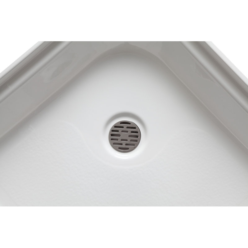 Randi 36'' White Acrylic Double Threshold Shower Base