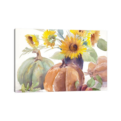 Tawny Sunflowers And Pumpkins by Ansel Adams - Wrapped Canvas Gallery-Wrapped Canvas Giclée