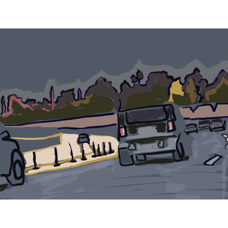 110 Freeway Print by Deborah Blum, 17.25" H x 21.25" W 
