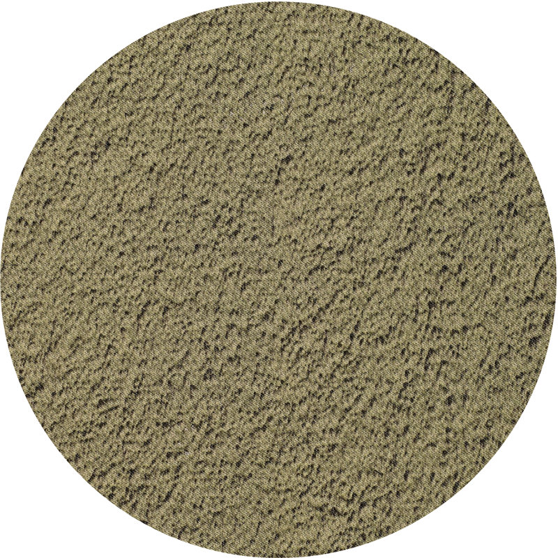Tapis beige/jaune à motifs Genevieve, Rond 8 pi