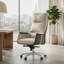 Ensemble de 3 chaises de bureau en cuir