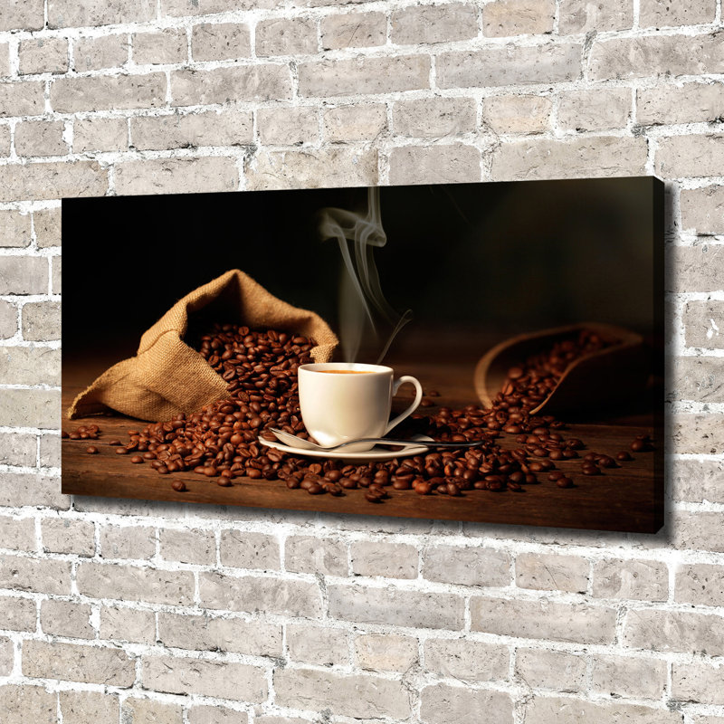 Coffee In A Cup - Wrapped Canvas Print, 70cm H x 140cm W