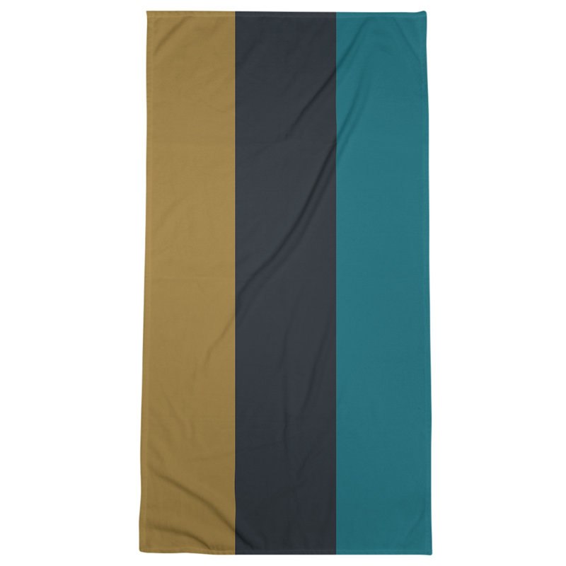 Beach Towel, Black/Teal/Gold