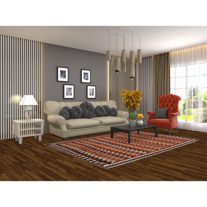 Tapis tissé à plat kilim 5 x 8