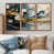 Toile avec cadre flottant brun