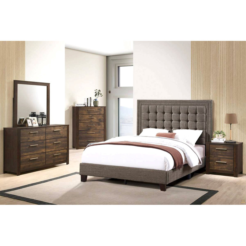 Tête de lit double capitonnée 1pc, Lit double