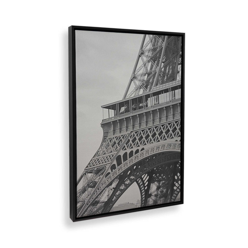 Toile roulée Paris Heights, Cadre flottant noir satiné, H 32,75 po x l 48,75 po x P 1,75 po