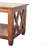 Solid Wood Belmont X-Frame Coffee Table, Chestnut, Dark Brown, Table