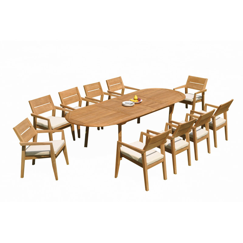 Ensemble repas 11 pièces Maston, L 82 po x l 40 po x H 30,5 po