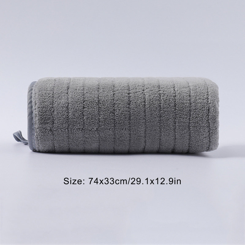 Soft Thick Absorbent 12 Piece Hand Towel Set, Polyester Fiber Towels For Bathroom Wash Face And Home Gift, 29.1x13.4in Gray