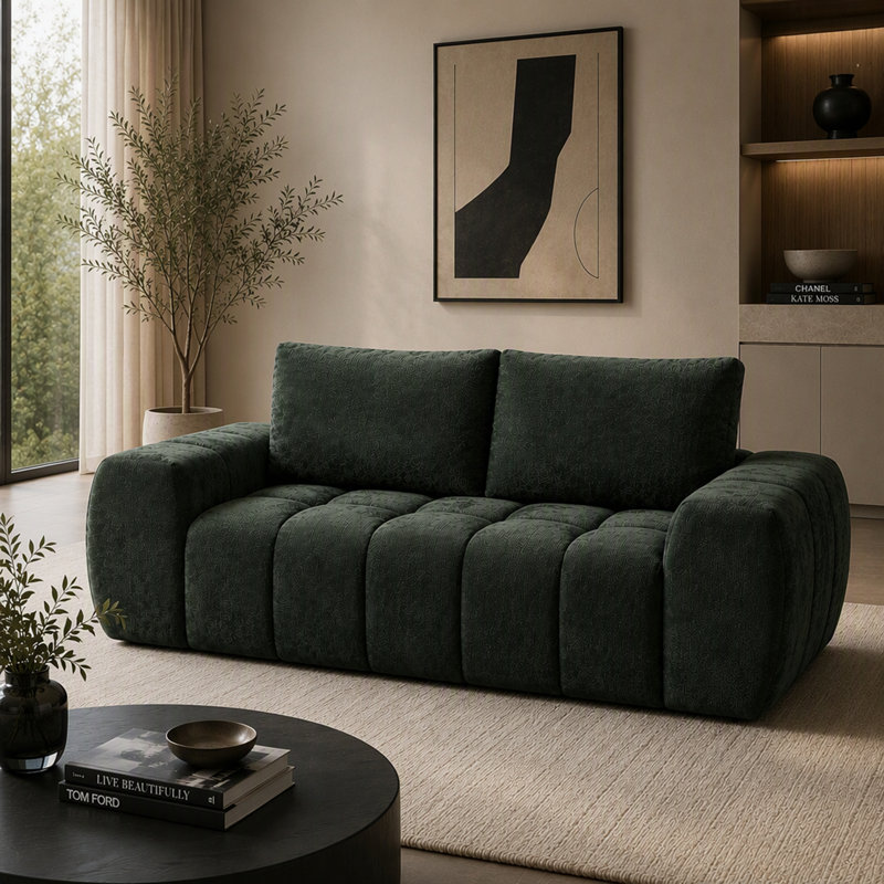 Upholstered 76 " Linen Loveseat