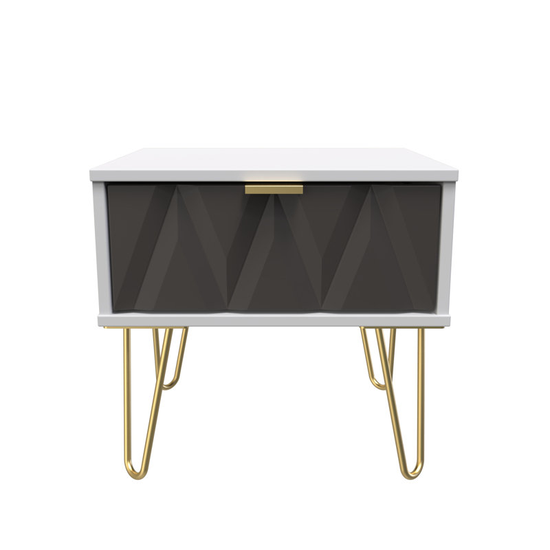 Baturhan 45cm W Manufactured Wood Bedside Table, Graphite/Grey
