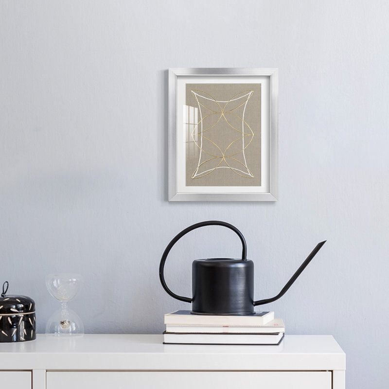 Hyperbola II -Framed Print, 28.5" H x 20.5" W, Silver