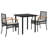 Latitude Run® 3 Piece Patio Dining Set With Cushions Poly Rattan-1189615971-1189615996