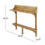 Table de bar en bois pour balcon - 50,87 pouces de hauteur, 16,5 largeur, 48 assemblage pour adultes avec outils fournis 50,87h, 16,5w, 48l nécessaire