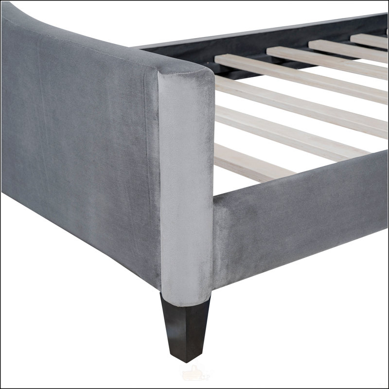 Modern Luxury Tufted Button Daybed, Gray, Twin