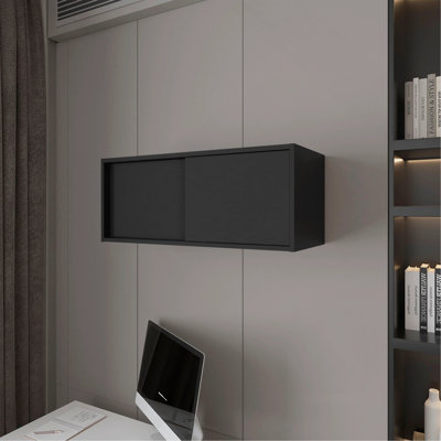 Armoire flottante avec porte coulissante