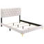Ensemble de chambre avec grand lit blanc 4 pièces