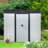 8x6 Metal Outdoor Storage Shed With Window And Transparent Plate White