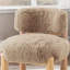 Chaise d'appoint avec pieds en bois et tissu de fourrure-1556008935