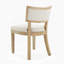 Ensemble de 2 chaises de salle à manger de style campagnard rembourrées avec structure en bois d'hévéa durable et confort moelleux.-1218565845
