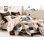 Ensemble de housse de couette réversible blanc