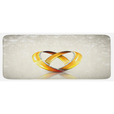 Glam Solid Color Polyester Kitchen Mat