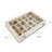 Jewellery Organizer Tray With Clear Lid 24 Grid Velvet Drawer Insert Jewellery Storage Box With Transparent Glass Lid Jewellery Display Case With Lock(Beige, 24 Grid)-1851554145