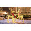 Décoration de Noël illuminée, ensemble de famille de rennes de 3 pièces, pour Noël
