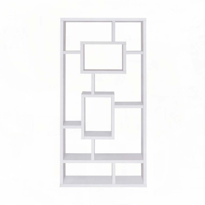 Bibliothèque rectangulaire à 10 tablettes, Blanc