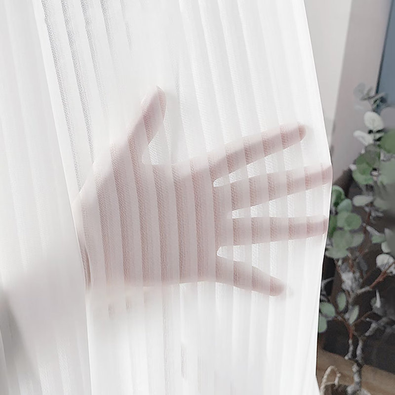 Paire de rideaux transparents en polyester Baxie, L 52 po x L 84 po