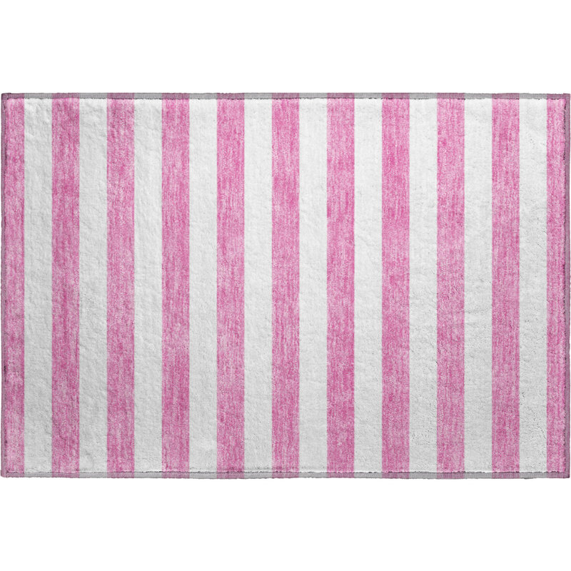 Premium Machine Washable Cerrito AMF528 Pink Rug, Rectangle 1'8" x 2'6"