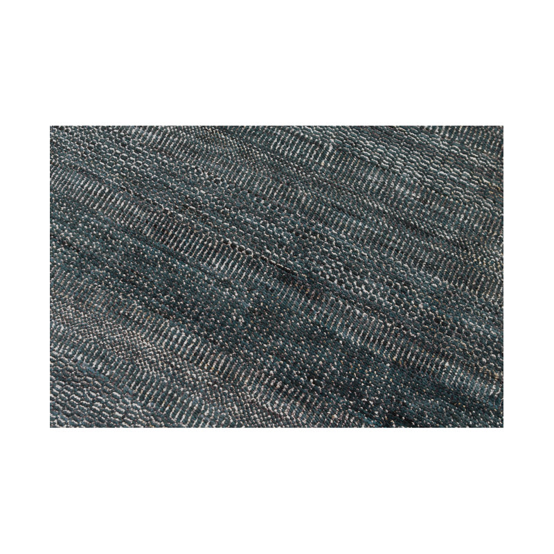 Tapis bleu et gris noué à la main de haute qualité