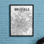 Brussels City Map - No Frame Print-2075865853-2075865799