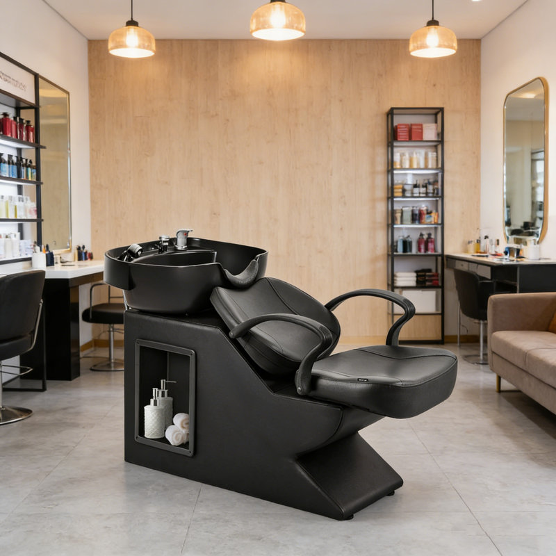 Ensemble de bol et chaise de shampooing autoportant en plastique ABS pour salon