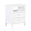 Table de chevet 2 tiroirs Weston White-1753336327