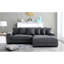 Canapé modulaire surdimensionné deux pièces faisant face à la droite pour le salon Luxe, canapé en L de 102,4 po avec méridienne, revêtu de velours côtelé-130464245-130464243