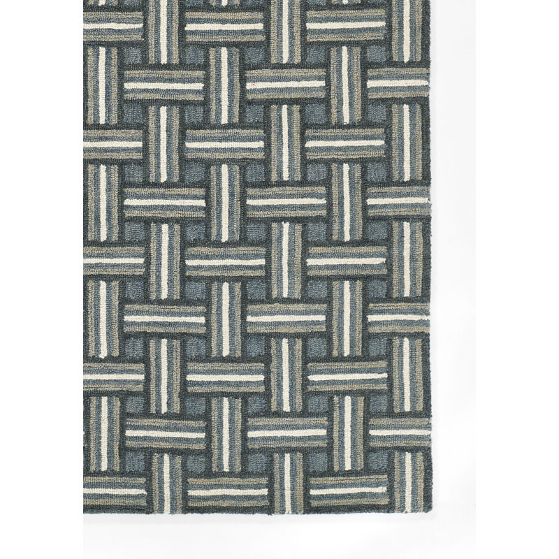 Abbott Hand Tufted Wool Geometric Rug, Runner 2'3" x 8'