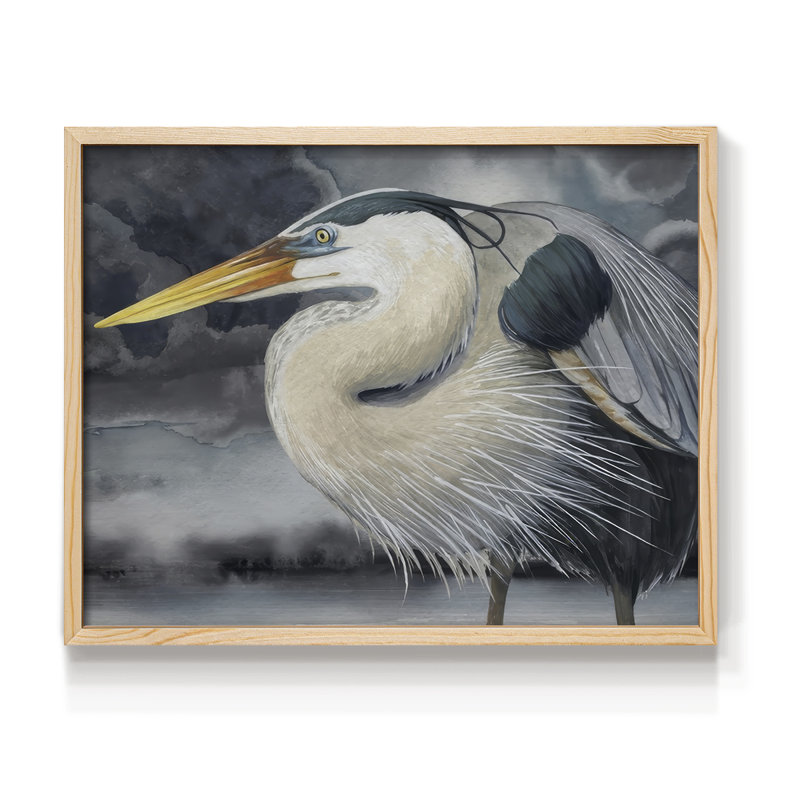 Stormy Blue II -Framed Print - Restickable, Naturel, H 16 po x l 20 po