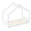 Lit simple sur pied avec lattes, cadre de lit en bois massif Montessori pour enfants, sans sommier tapissier, blanc-1117946268-1117946248