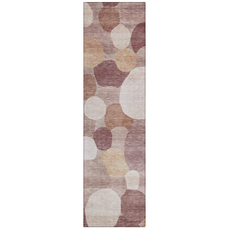Machine Washable Indoor/Outdoor Jozwiak ACN2375 Geometric Rug, Runner 2'3" x 7'6"