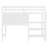 Twin Loft Bed with Desk, Shelves & Writing Board – White Wooden Space-Saving Kids & Teen Loft Bed Frame-1592314405
