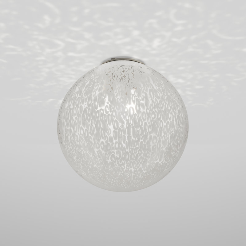 Rina Ceiling Lamp 45 White Murrina Glossy White E26 Ul, 18" H x 18" W x 18" D, Glossy White, 3 Lights