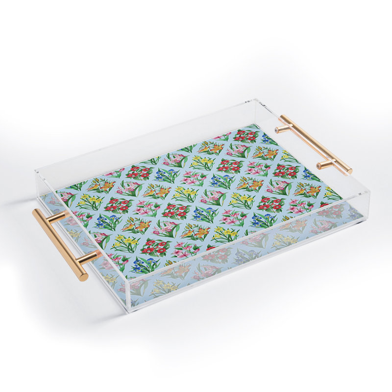 Plateau en acrylique bleu Evanjelina & Co Collection japonaise