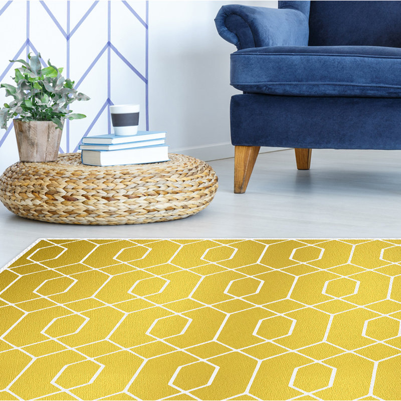 Rosalyn Geometric Kitchen Mat, Rectangular 100 x 133cm