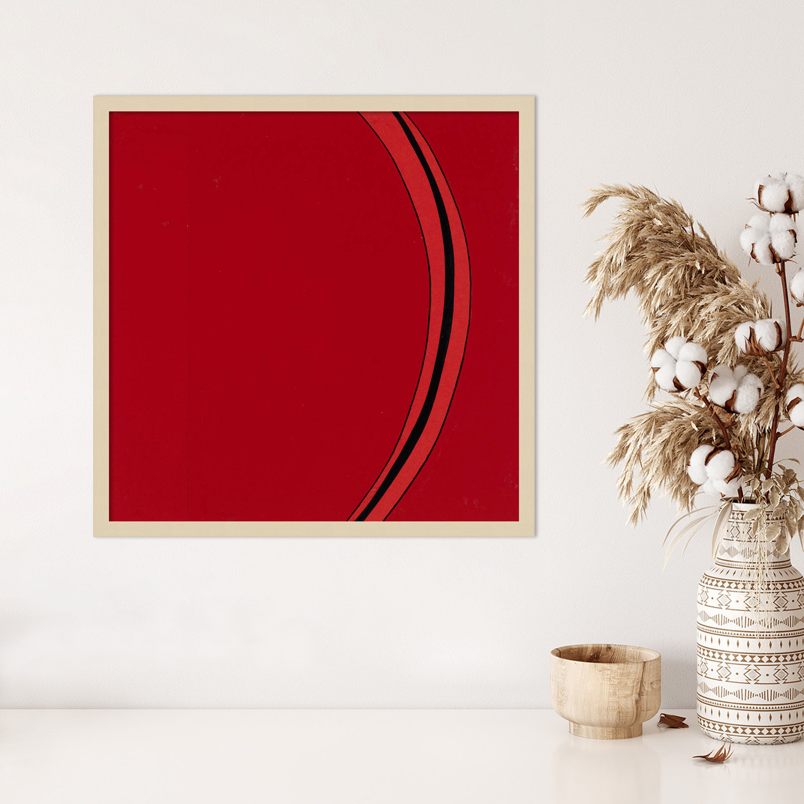Segment Print by Alex Dunn, 25" H x 25" W, Brown