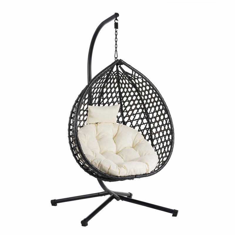 Balancelle avec support 42,13 po Gatsby, Beige, Noir