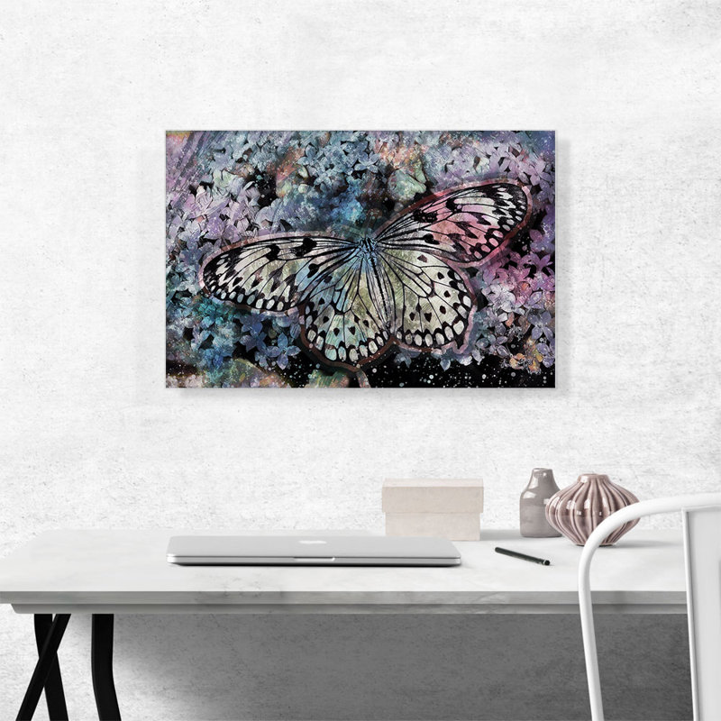 «Butterfly Colorful Home Decor», reproduction d'art sur toile tendue, H 18 po x l 26 po x P 1,5 po