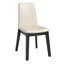 Cipolla Wood Finish White Vegan Leather Dining Chair-105512446