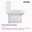 Poseidon Compact One-Piece Toilet, Powerful & Quiet Dual Flush, Space-Saving Design, Round Comfort Height-64620266